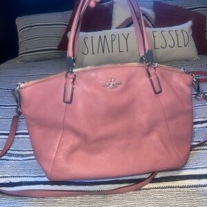 Coach Coral Leather Shoulder Bag